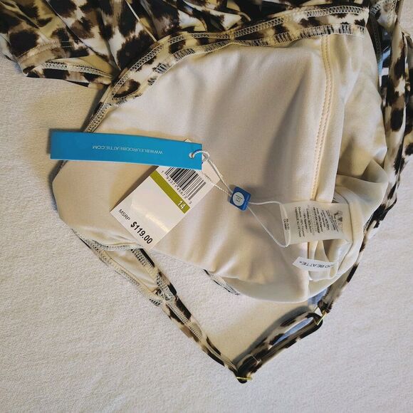 Bleu Rod Beattie Animal Print Soft Cup Adjustable Strap One Piece Size 14 NWT - Picture 9 of 13